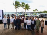 Entregan Ana Paty Peralta y Mara Lezama patrullas para la transformación policial de Cancún