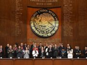Con Claudia Sheinbaum, Mara Lezama refrenda compromiso con la justicia social en el 109 aniversario de la Constitución