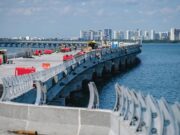 Puente Vehicular Nichupté queda totalmente unido y alcanza 94.2% de avance
