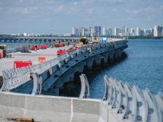 Puente Vehicular Nichupté queda totalmente unido y alcanza 94.2% de avance