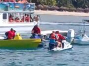 Naufraga lancha turística en Cozumel