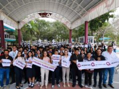 Entrega Mara Lezama nuevo domo en el Colegio de Bachilleres “Plantel Cancún Cuatro” tras 15 años de espera