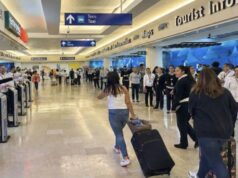 Mal tiempo y violencia cancela vuelos a Cancún