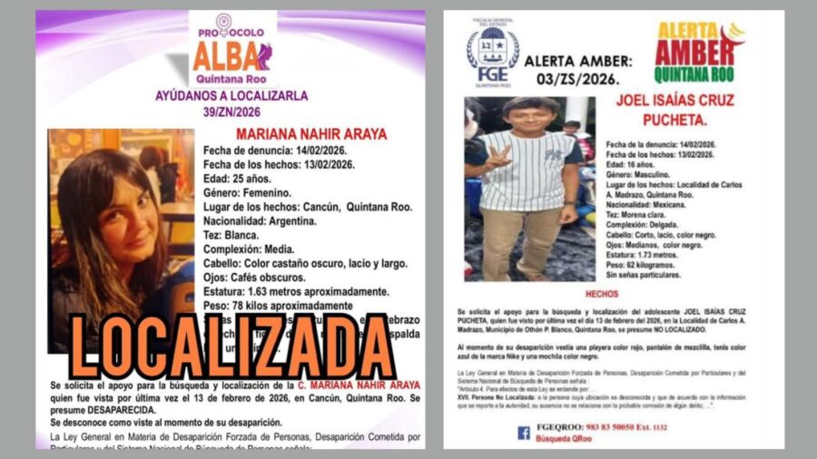 Localizada y desaparecido