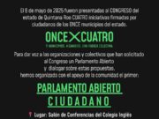 Impulsan activistas Parlamento Abierto en Playa del Carmen; les negaron espacio en la UAQROO