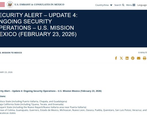 Actualiza Embajada de EU aviso y excluye a Quintana Roo de la lista de riesgo