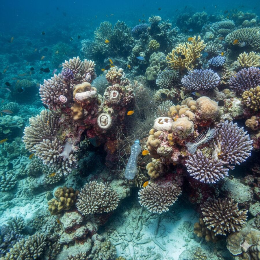 corales afectados por aguas negras