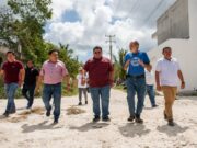 Chacón supervisa trabajos de nivelación de calle en la colonia Félix González