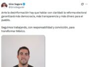 Defiende Gino Segura Reforma Electoral y se vuelve tendencia