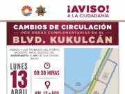 Reconfiguran tránsito en Zona Hotelera por obras del Puente Nichupté