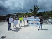 Ciudadanos protestan durante festejo de aniversario del Parque Nacional Tulum