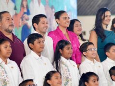 Renán Sánchez Tajonar da la bienvenida a niñas y niños del Parlamento Infantil