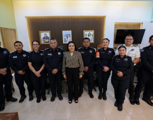 Evalúa Blanca Merari estrategia de seguridad en Puerto Morelos