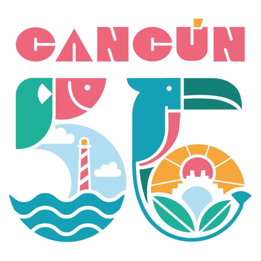 Logo del 56 aniversario de Cancún