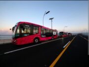 Inician pruebas de transporte público con pasajeros en puente sobre la laguna Nichupté