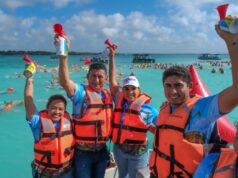 Encabeza Mara Lezama el XX Maratón de Aguas Abiertas de Bacalar; más de mil 500 nadadores