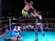 Chacón festeja a papá en su día con sensacional función de lucha libre