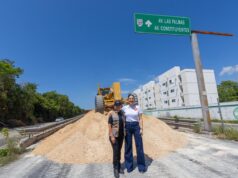 Estefanía Mercado inicia obra de repavimentación del puente de Flor de Ciruelo con inversión de 6 millones de pesos