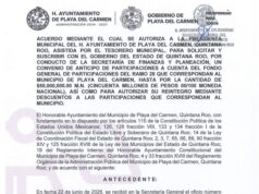 Entra en vigor rescate financiero de 50 mdp para Playa del Carmen