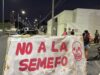 Bloquean vecinos la avenida Politécnico de Cancún; dicen no al Semefo en la Región 510