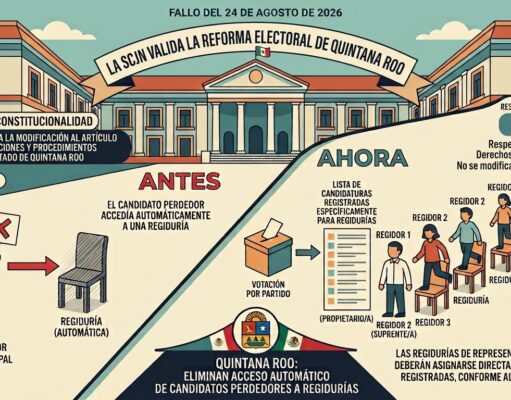 Respalda SCJN exclusión de aspirantes perdedores de alcaldías y de sindicaturas a regidurías