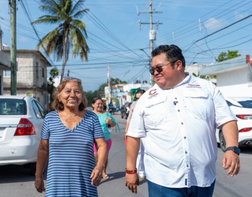 Supervisa Chacón trabajos de repavimentación, construcción de pozos de absorción y atiende solicitudes ciudadanas