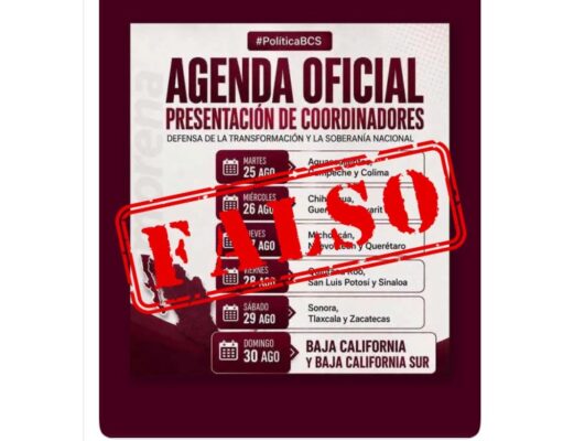 Denuncia Morena falsedad de supuesta “agenda oficial” para la presentación de coordinadores estatales