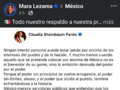 Respalda Mara Lezama Espinosa mensaje de la presidenta Claudia Sheinbaum