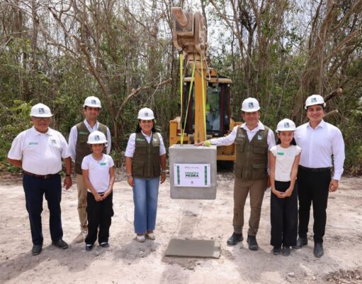Coloca Blanca Merari la primera piedra del primer Centro de Bienestar Animal de Puerto Morelos