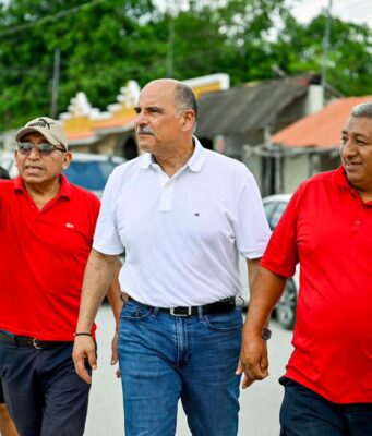Visita regidor Jorge Portilla Mánica San Juan, Macario Gómez y Francisco Uh May