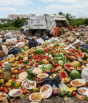 Tira Cancún toneladas de comida mientras 493 mil quintanarroenses enfrentan carencia alimentaria