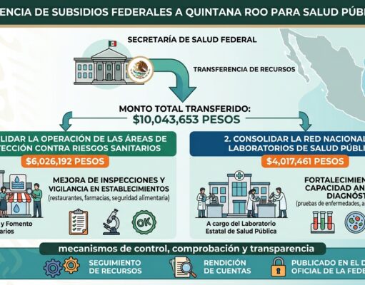 Destina Federación 10.04 mdp a Quintana Roo para fortalecer riesgos sanitarios y laboratorios de salud