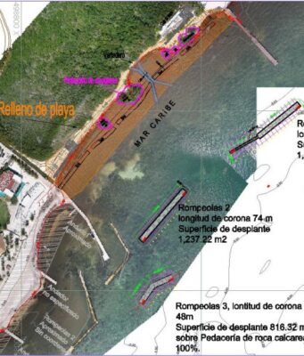Autoriza Semarnat recuperar playa Bahía del Carmen con tres rompeolas y un banco marino