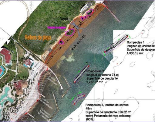 Autoriza Semarnat recuperar playa Bahía del Carmen con tres rompeolas y un banco marino