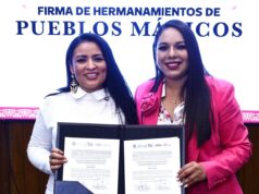 Ratifica Blanca Merari Carta de Amistad entre Puerto Morelos y San Pedro Cholula