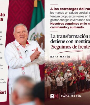Desmiente Rafa Marín versiones de declinación