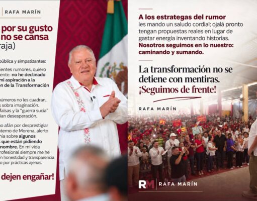 Desmiente Rafa Marín versiones de declinación