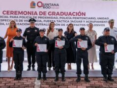 Encabeza Mara Lezama graduación de 244 nuevos Policías y la creación del primer agrupamiento contra artefactos explosivos