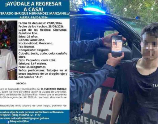 Localizan a tercer joven privado de su libertad el pasado fin de semana en la bahía de Chetumal