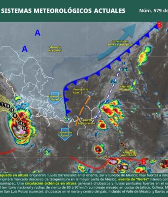Casi todo el país bajo el agua por el frente frío, norte y el huracán «Trudy»