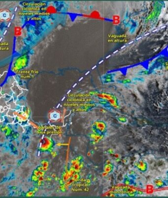 Recibirá Quintana Roo lluvias fuertes por la interacción de «Rachel» con otros sistemas