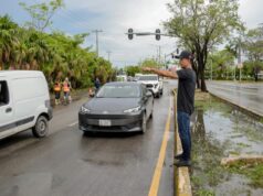 Pablo Gutierrez encabeza operativo para atender afectaciones tras lluvias en Cancún