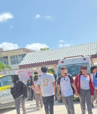 Enferman 3 estudiantes del CBTIS 111 de Cancún por presunto consumo de droga
