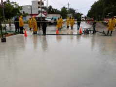 Atiende Ayuntamiento de Puerto Morelos fuga de agua potable por colapso de tubería de Aguakan